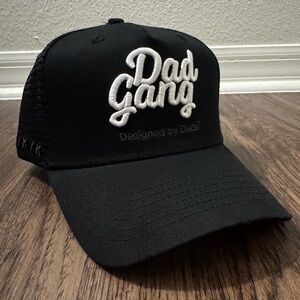 Dad Gang Black/White SnapBack Trucker Hat